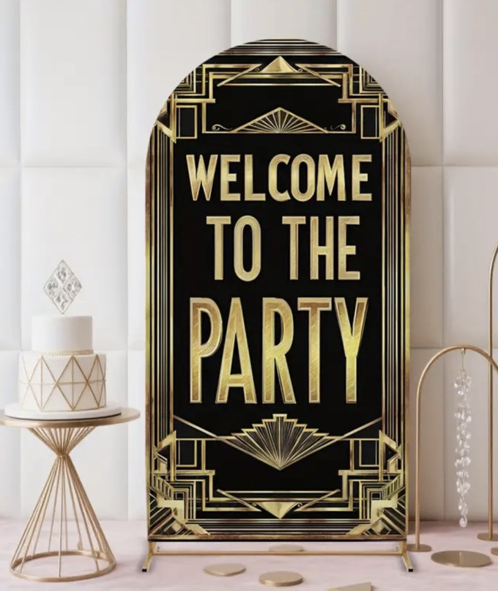 Ścianka Welcome to the Party Wielki Gatsby