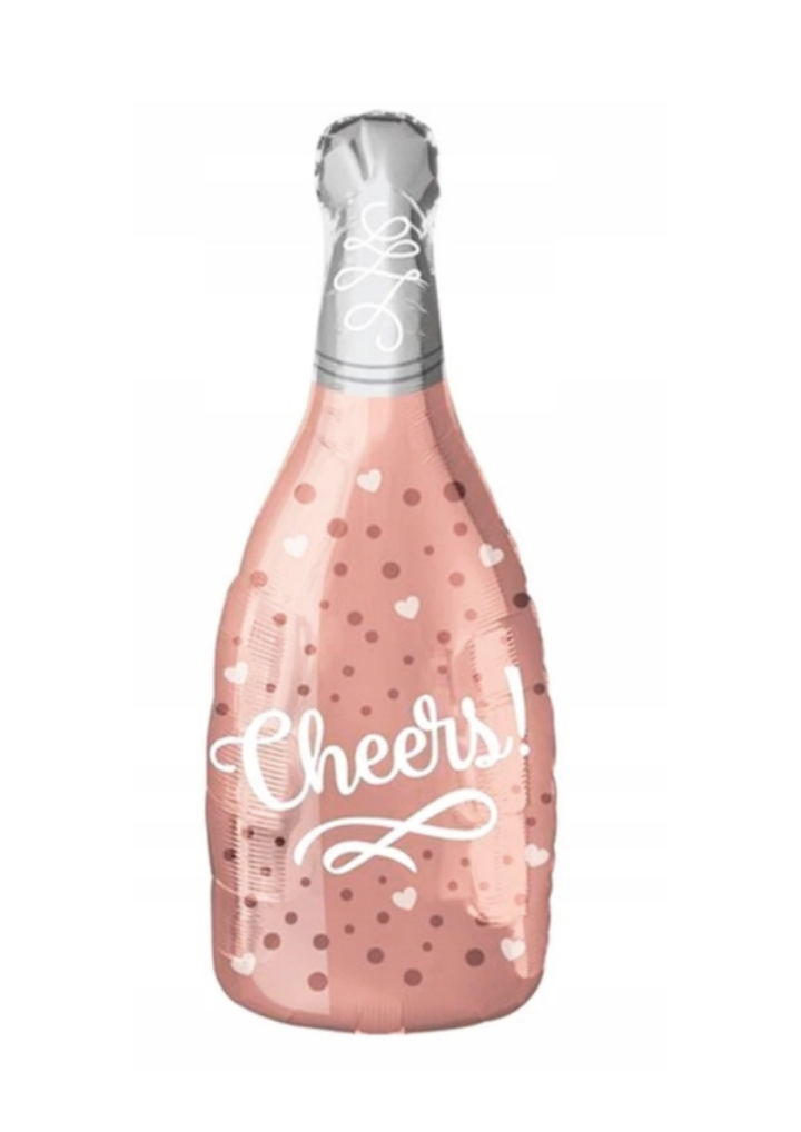 Balon SZAMPAN butelka Cheers rose-gold