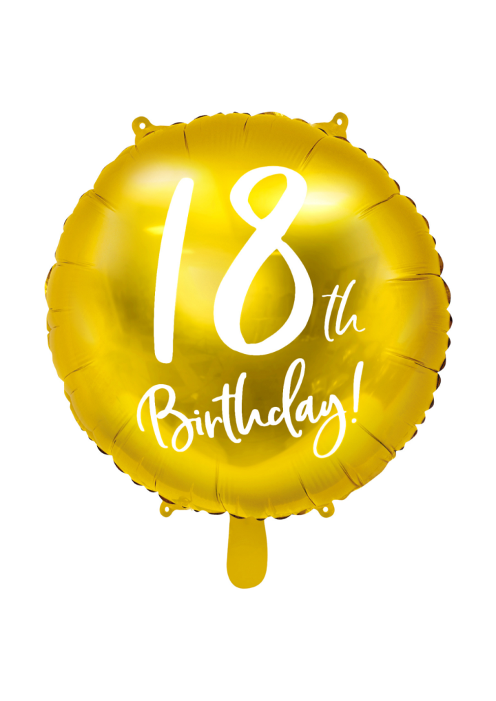 Balon foliowy okrągły 18th Birthday