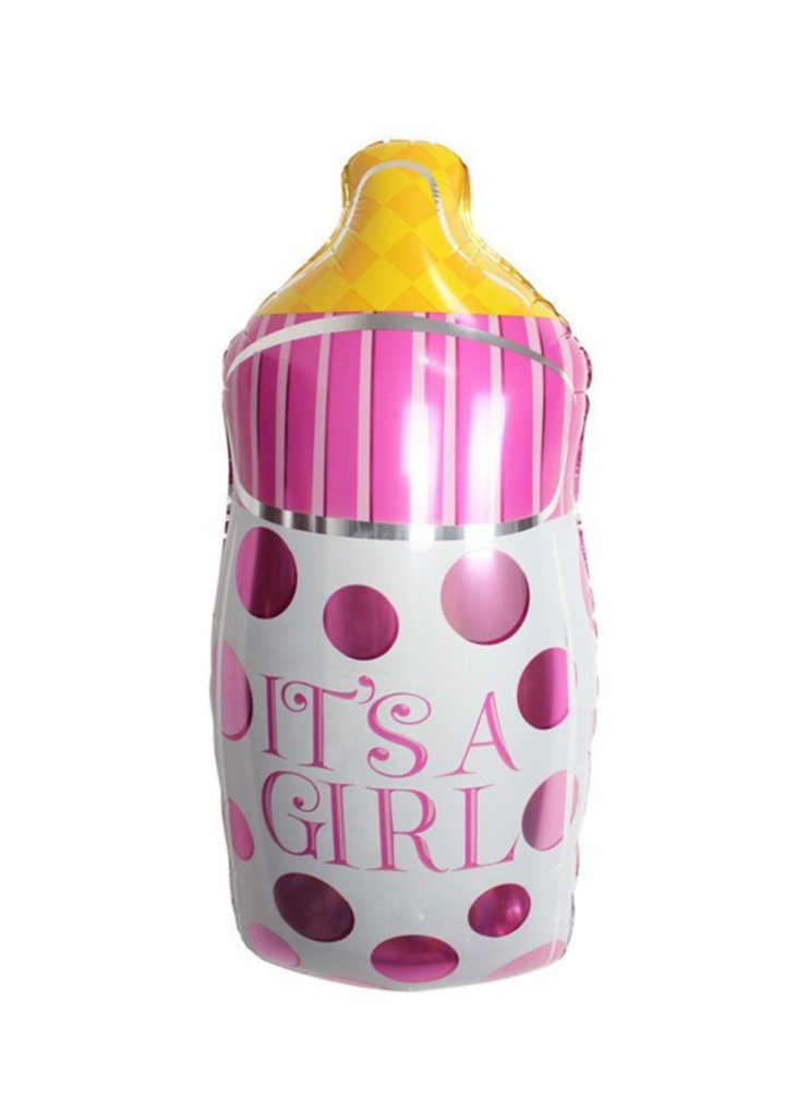Balon foliowy butelka It's a Girl różowa