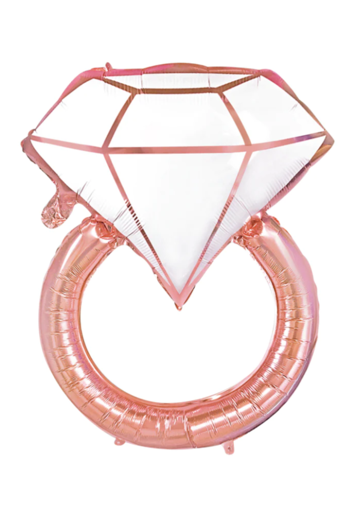 Balon foliowy PIERŚCIONEK rose-gold