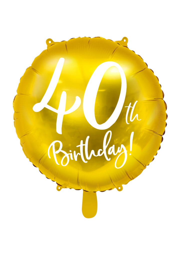 Balon foliowy okrągły 40th Birthday