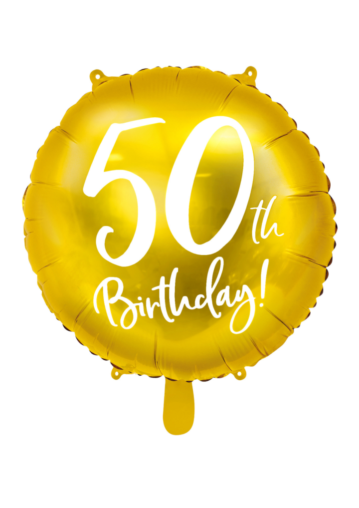 Balon foliowy okrągły 50th Birthday