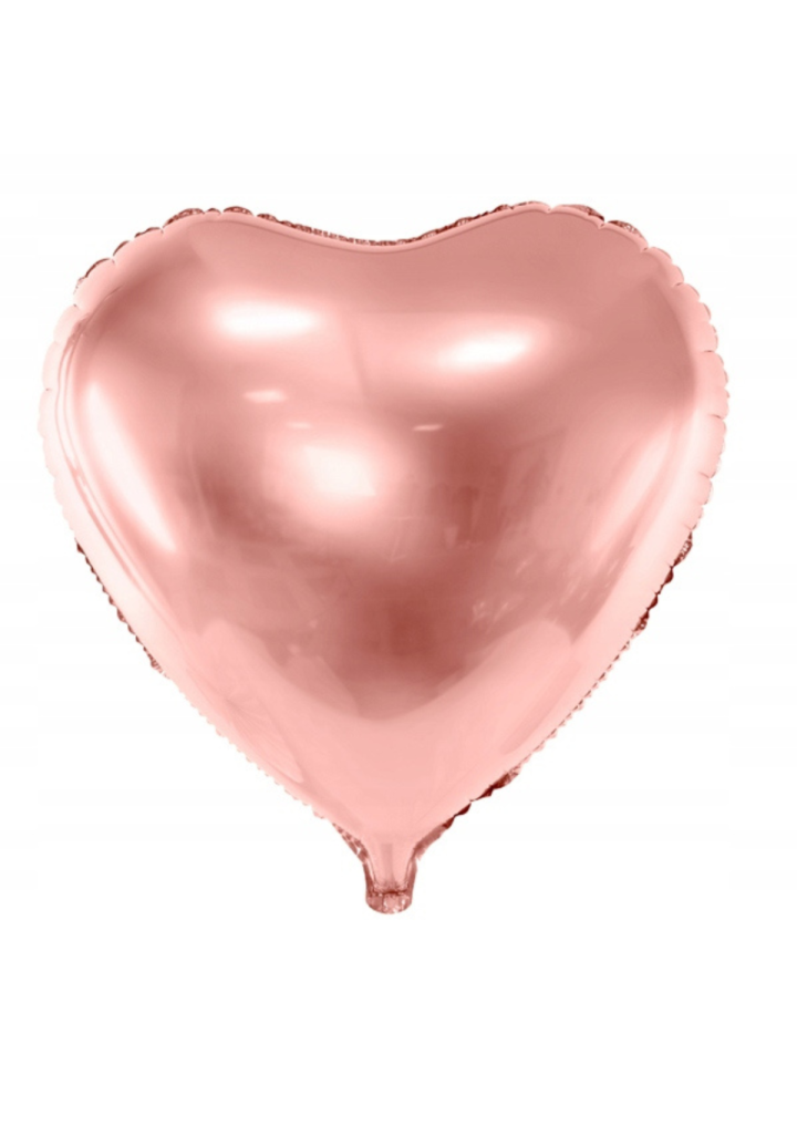 Serce foliowe rose-gold 45cm