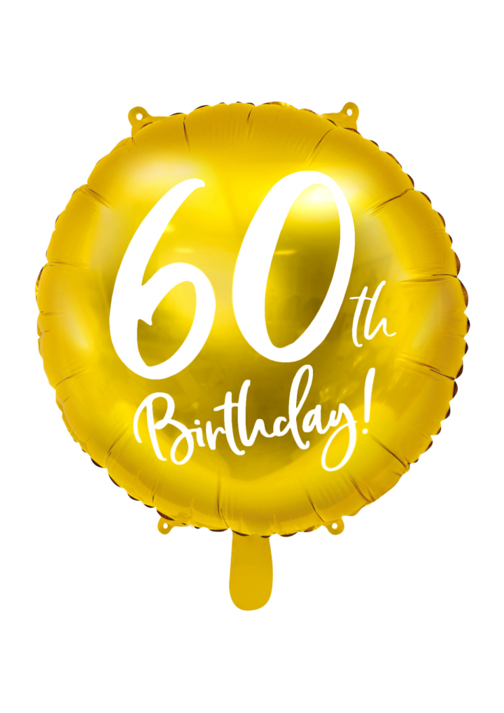 Balon foliowy okrągły 60th Birthday