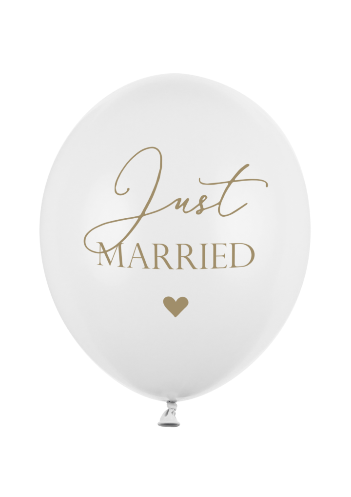 Balon lateksowy JUST MARRIED na ślub