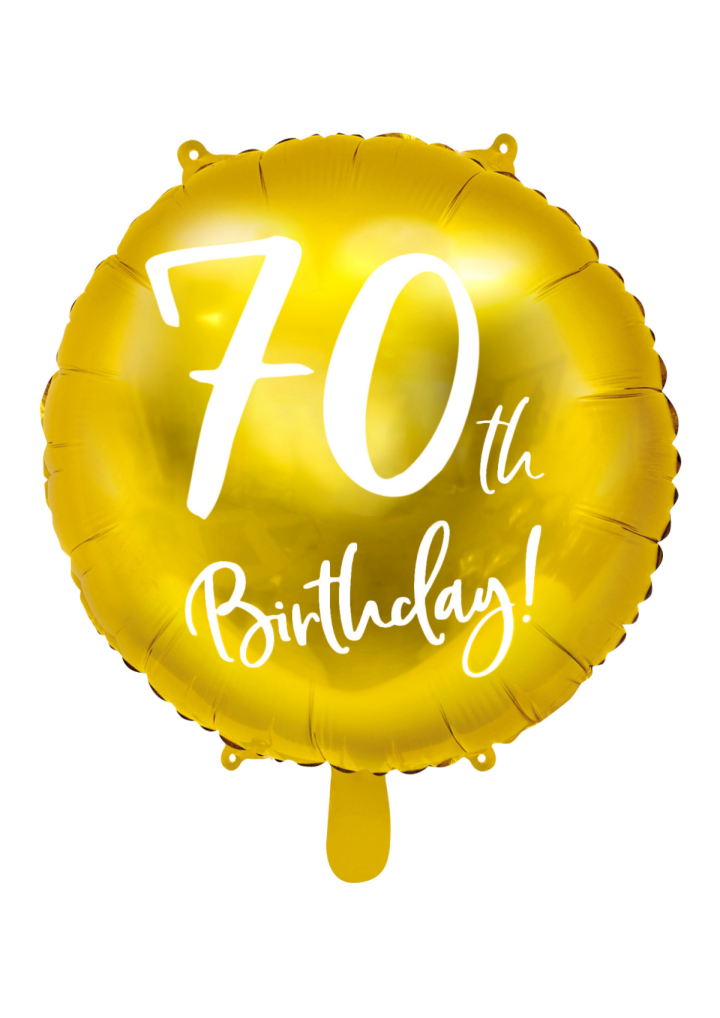 Balon foliowy okrągły 70th Birthday