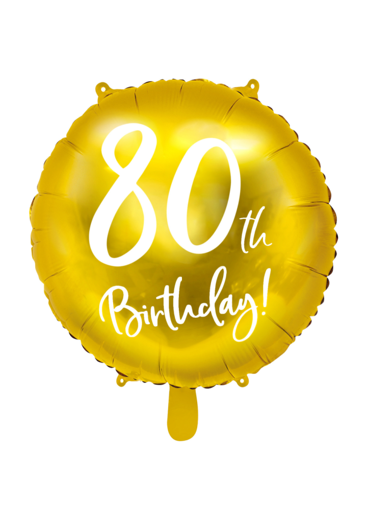 Balon foliowy okrągły 80th Birthday