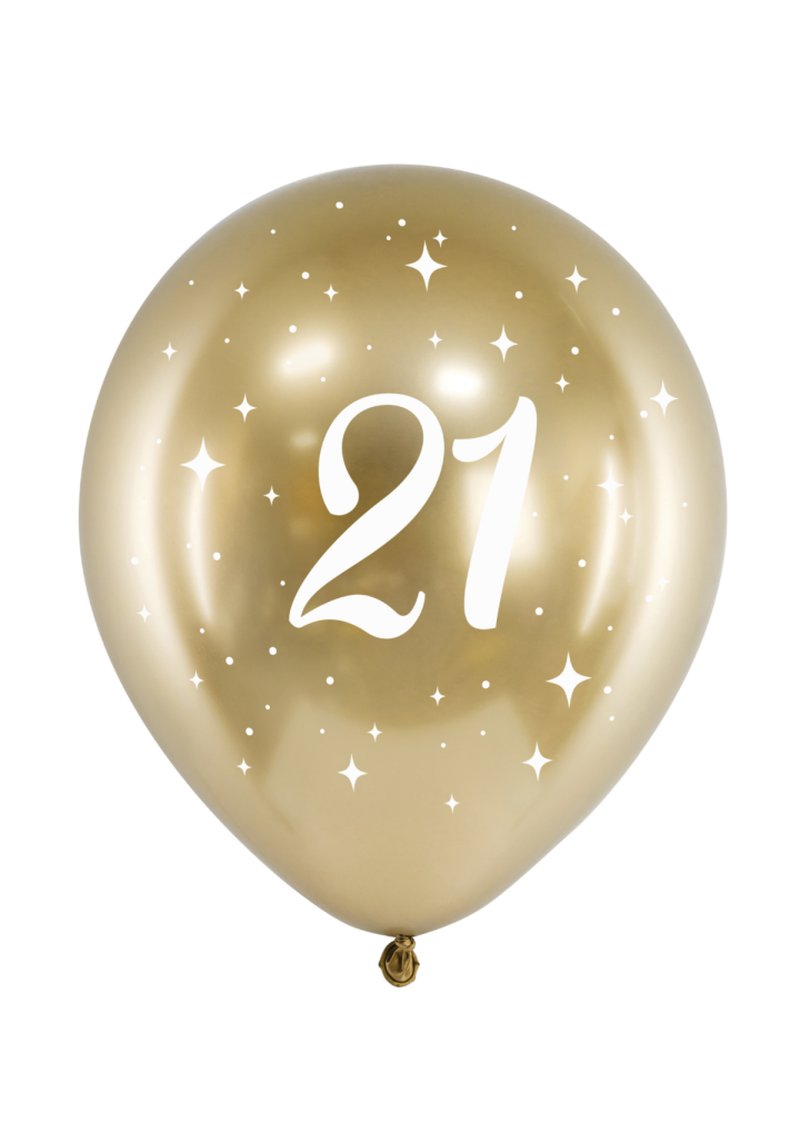 Balon złoty glossy "21"