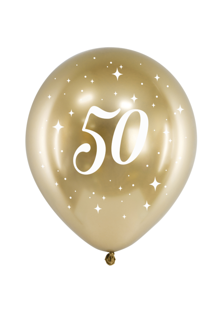 Balon złoty glossy "50"