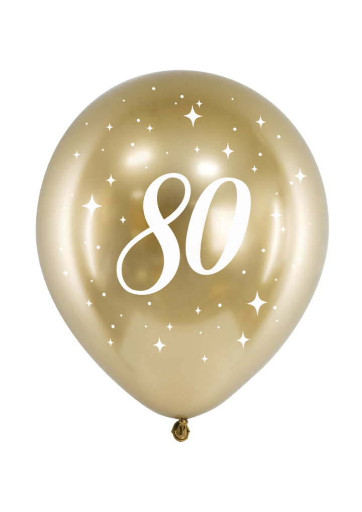 Balon złoty glossy "80"
