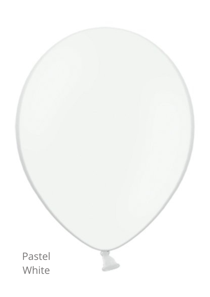 Balon BIAŁY pastel 30cm
